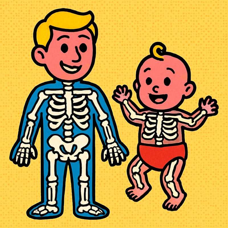 Adults have 206 bones - but babies have over 300.