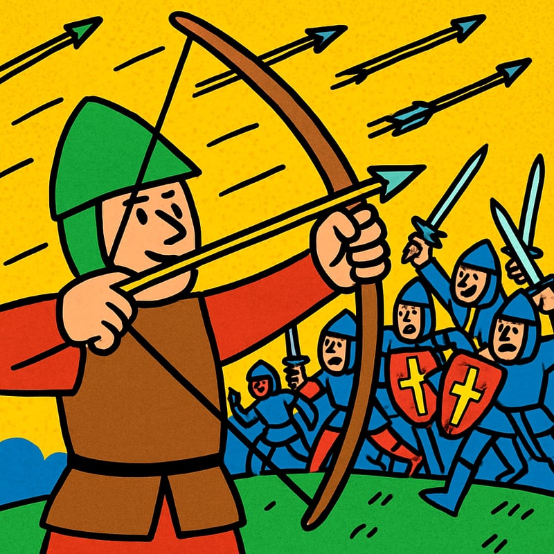 5,000 English archers defeated a French army four times their size in 1415.