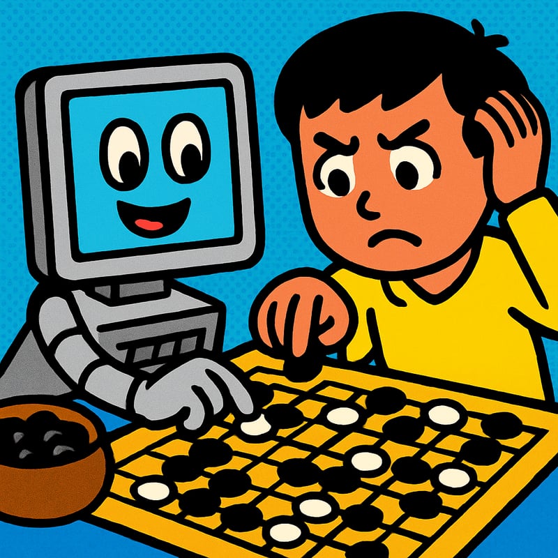 A computer beat a top Go player using moves no human had ever tried.