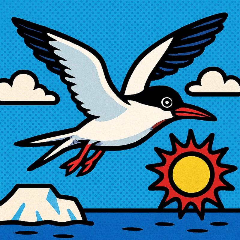 The Arctic tern flies from pole to pole every year.