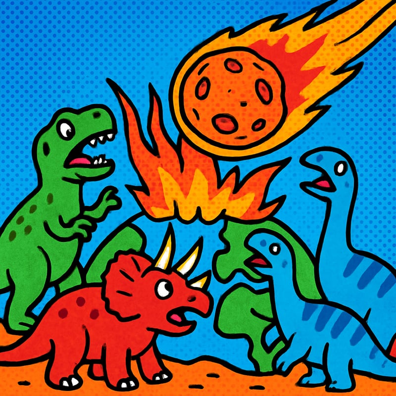 An asteroid 6 miles wide ended the dinosaur era.