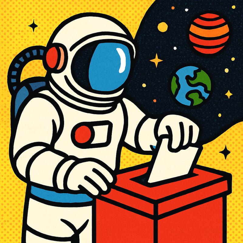 Astronauts can vote in elections from space.
