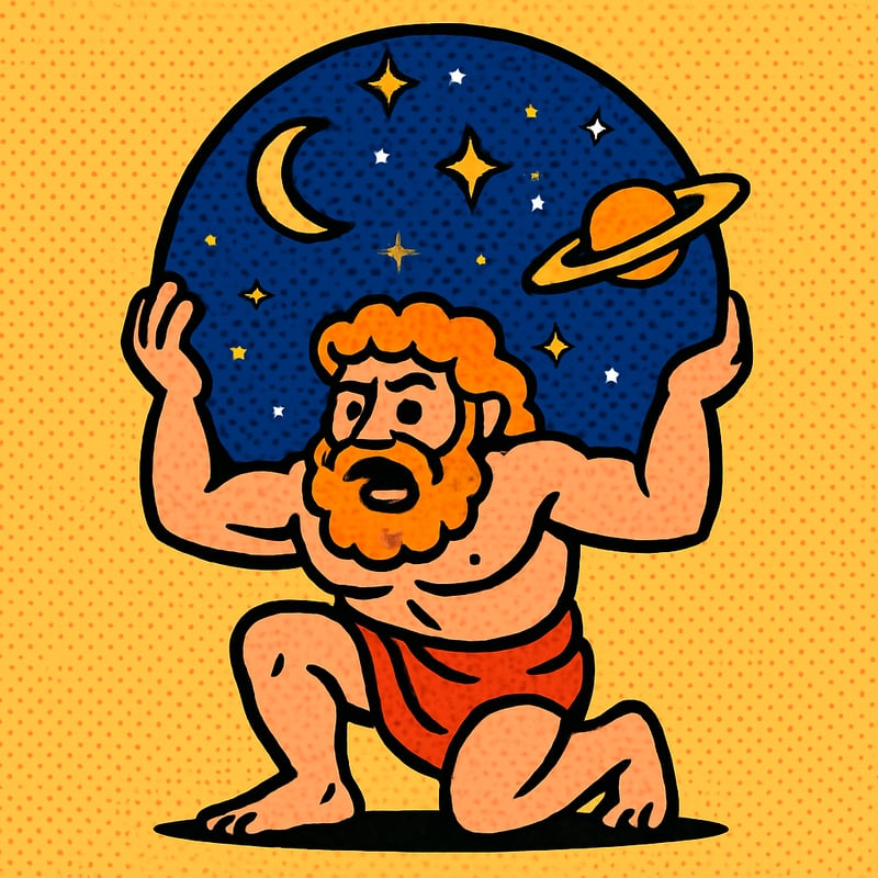 Atlas was forced to hold up the sky on his shoulders forever.