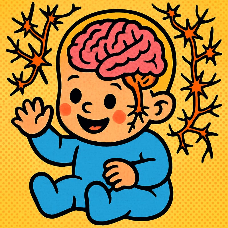 A baby's brain has more neurons than an adult's.