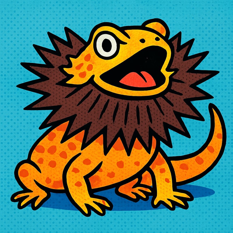 Bearded dragons are real lizards that puff out a spiky "beard" when scared.