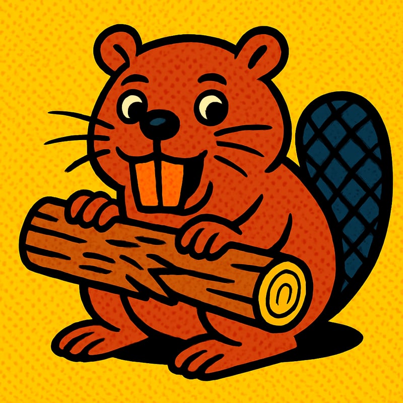 Beavers have iron in their teeth - that's why they're orange.