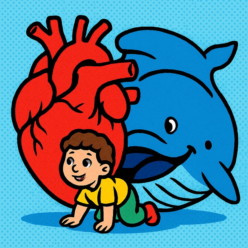 A blue whale's heart is the size of a small car.