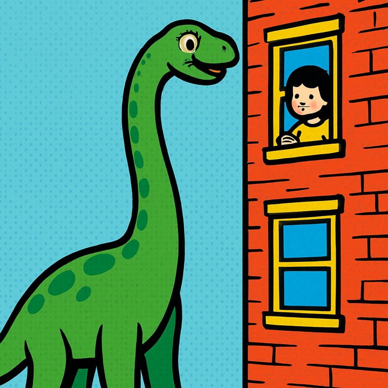 Brachiosaurus could peek into a fourth-floor window.