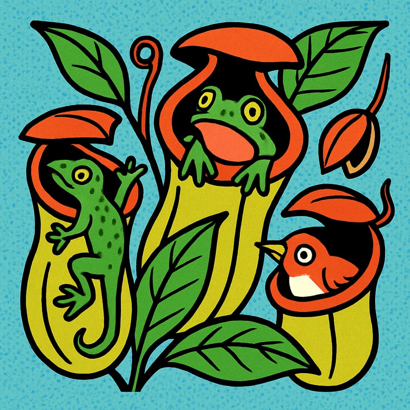 Some carnivorous plants have been caught eating frogs, lizards and small birds.
