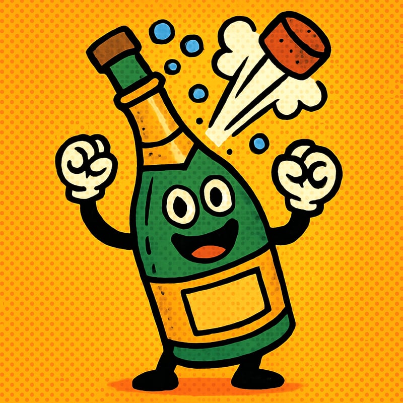 A champagne bottle holds about three times the pressure of a car tyre.