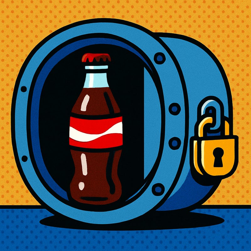 The Coca-Cola formula is locked in a bank vault.