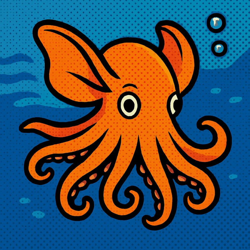There's an octopus that "flies" through deep water with ear-like flaps.