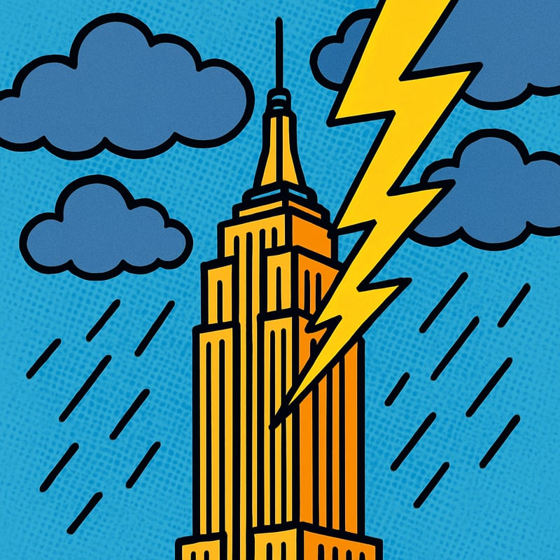 The Empire State Building gets struck by lightning about 25 times a year.