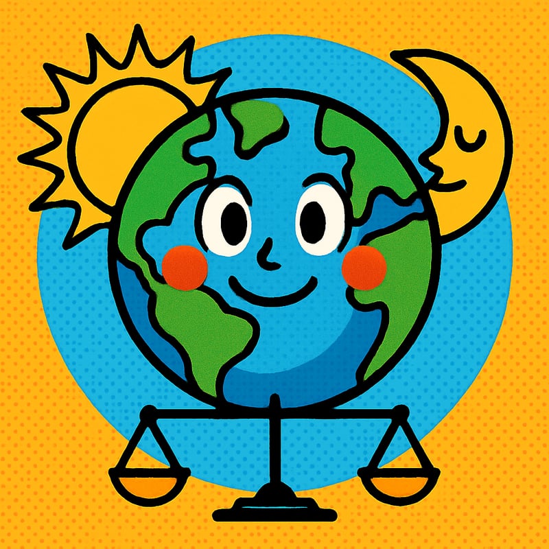 On the equinoxes, day and night are nearly equal everywhere on Earth.