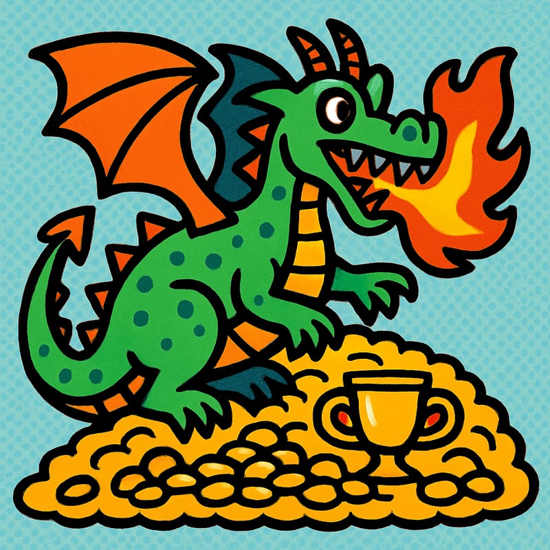 European dragons are giant flying lizards who breathe fire and hoard gold.