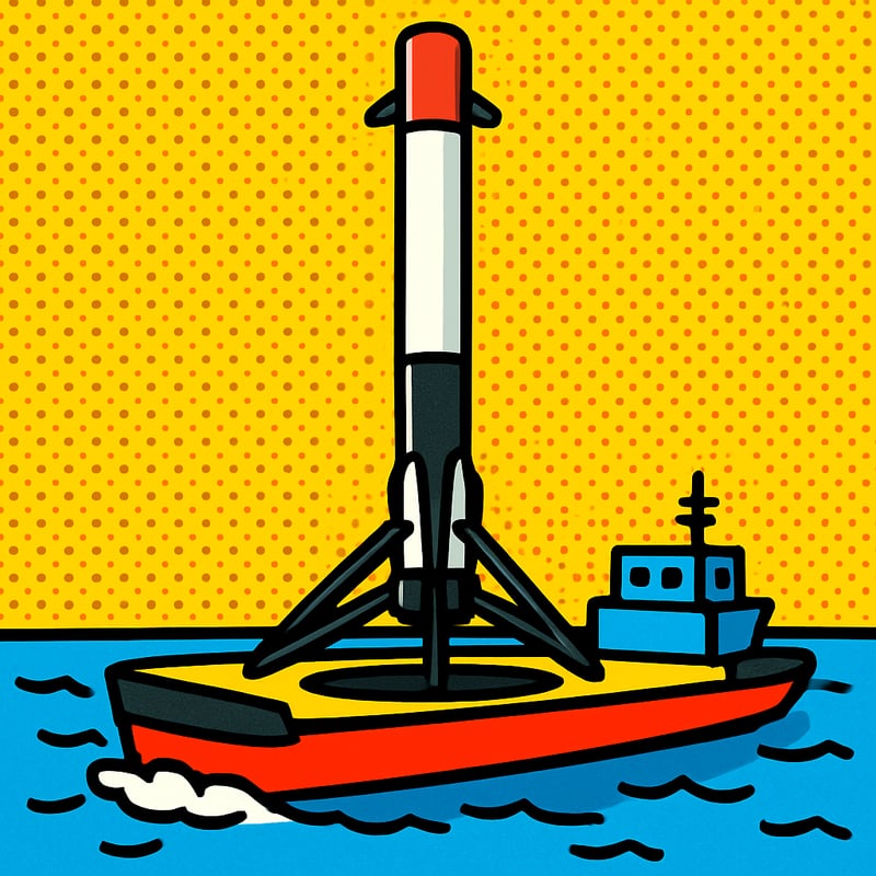 SpaceX's Falcon 9 rocket lands itself back on a tiny boat after every launch.