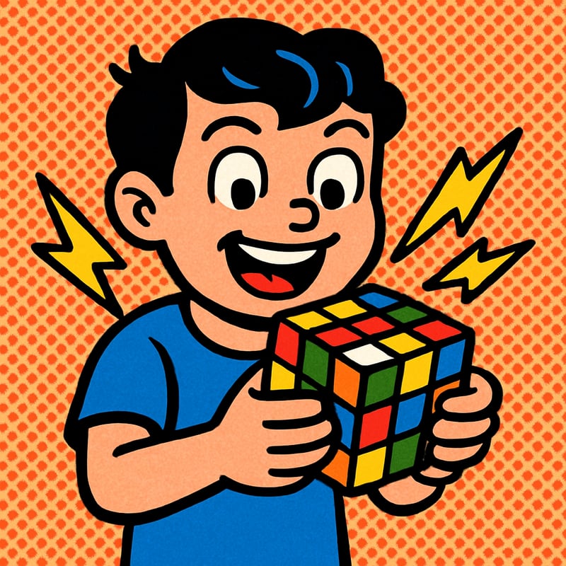 The world record for solving a Rubik's cube is under three seconds.