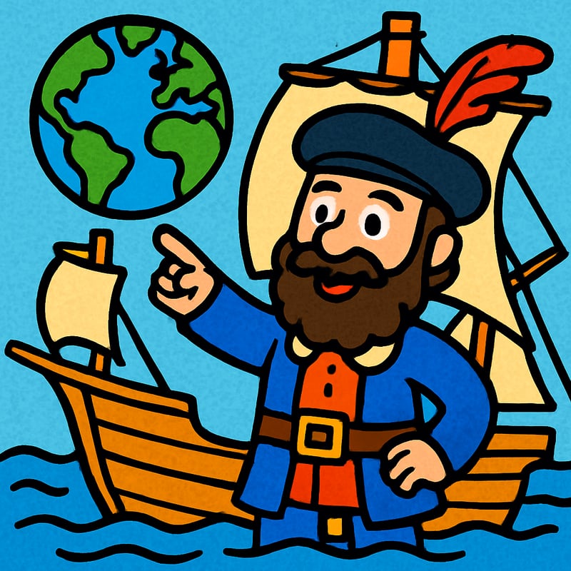 Ferdinand Magellan's crew was the first to sail all the way around the world.