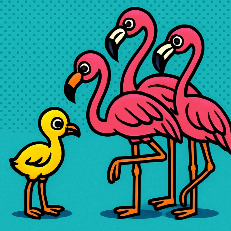 Flamingos aren't born pink - and a flock is a "flamboyance."