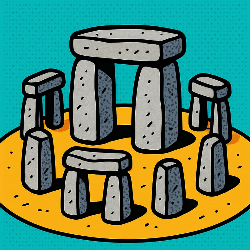 A nanoscale Stonehenge was carved with a beam of charged atoms.