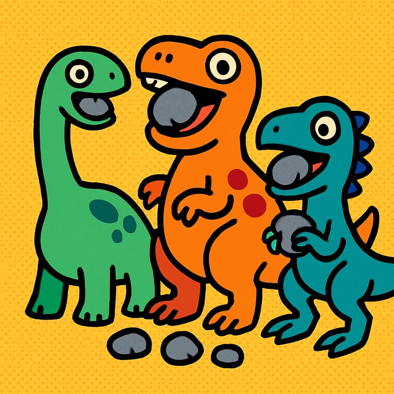 Some dinosaurs swallowed rocks on purpose - to grind up food.