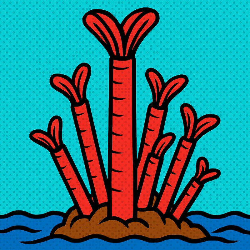 Giant tube worms live without a mouth, gut, or stomach.