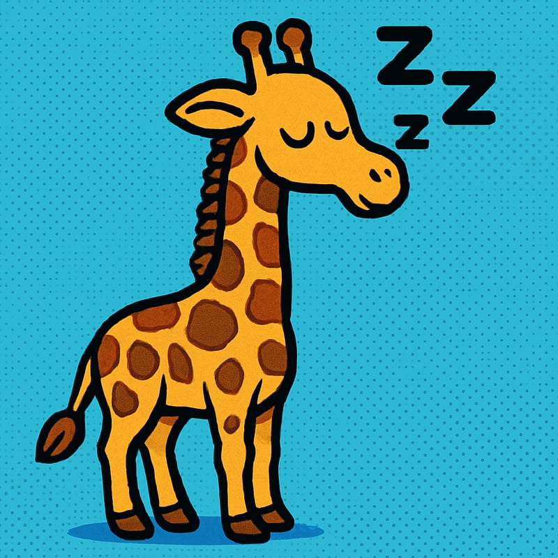 Giraffes only sleep about 30 minutes a day.