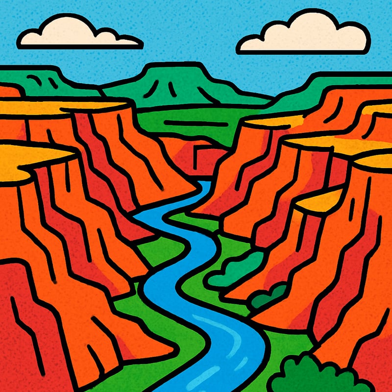The Grand Canyon was carved by a river - over six million years.