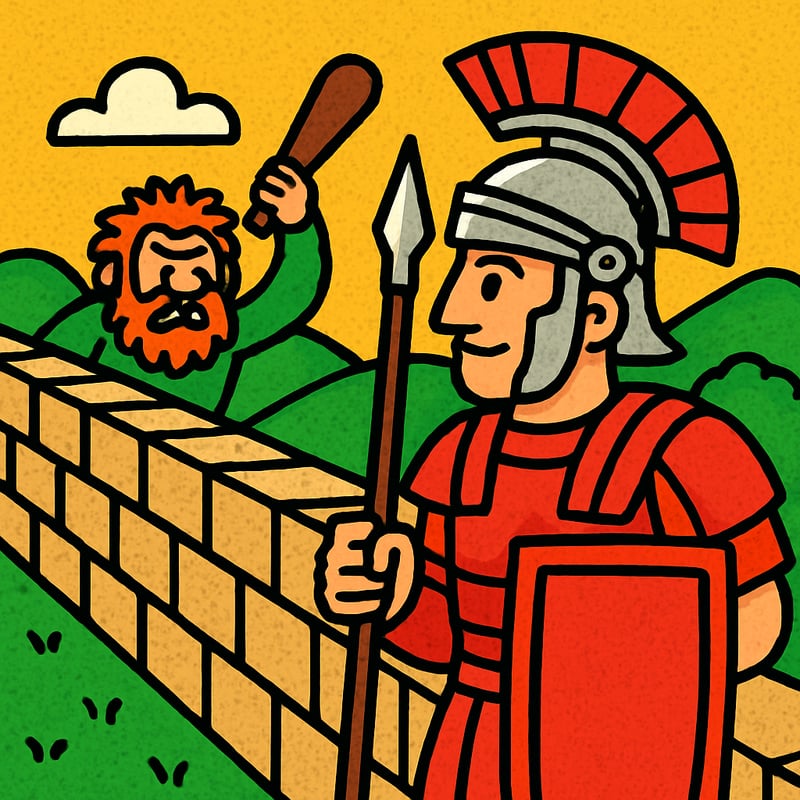 Romans built a 73-mile wall across Britain to keep out tribes from the north.
