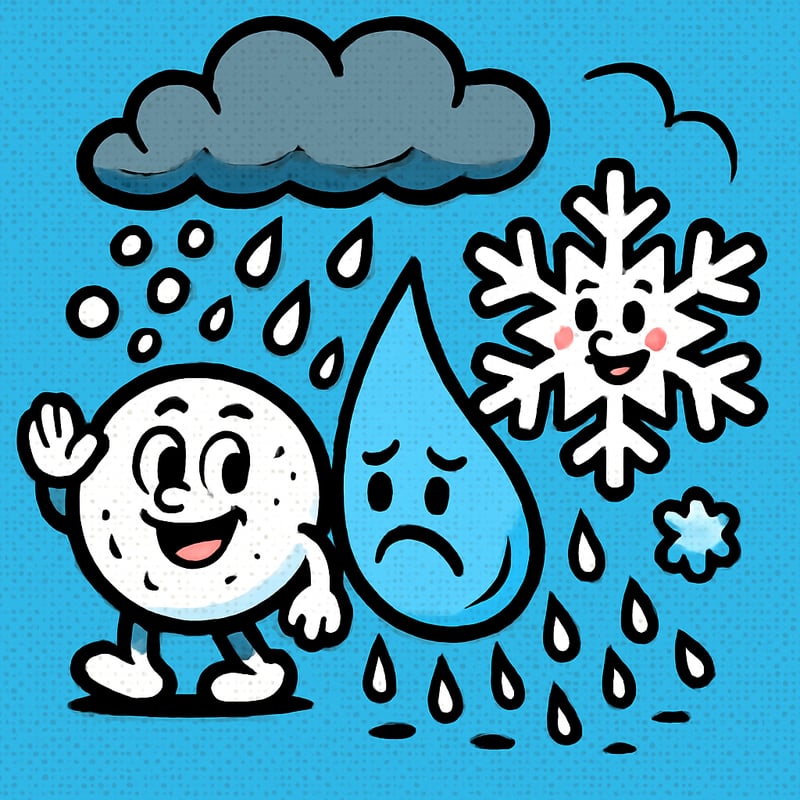 Hail, sleet, and snow are all frozen water - but completely different.