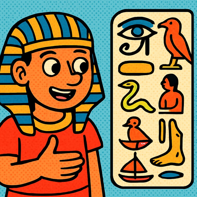 Egyptian hieroglyphics use over 700 different pictures to spell words.
