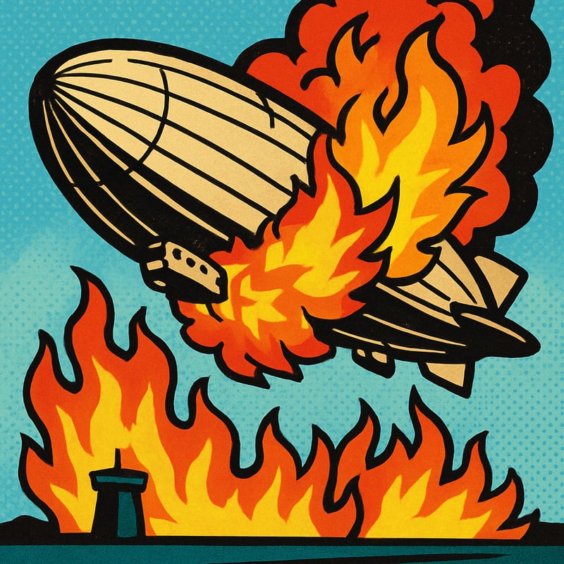 The Hindenburg disaster ended the age of giant flying airships.