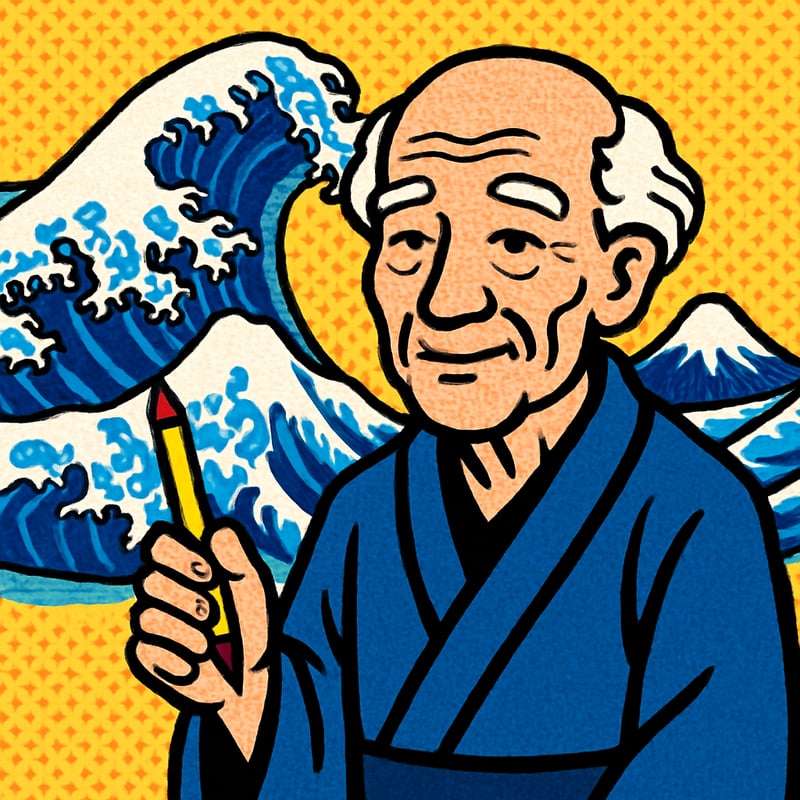 Katsushika Hokusai painted The Great Wave when he was 70 years old.