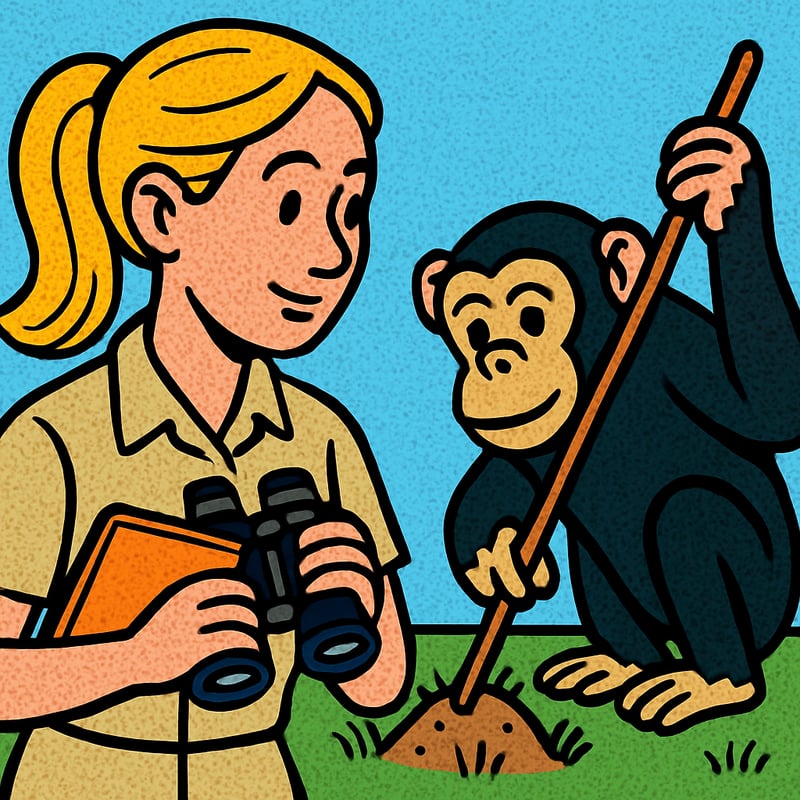 Jane Goodall discovered that chimpanzees make and use tools.