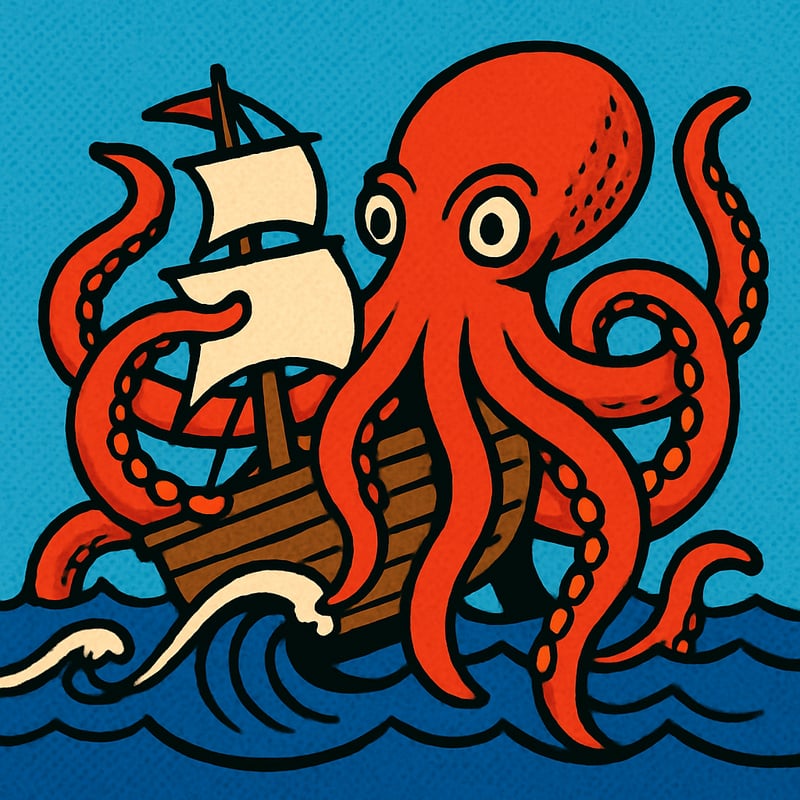 The legend of the Kraken was probably inspired by real giant squids.
