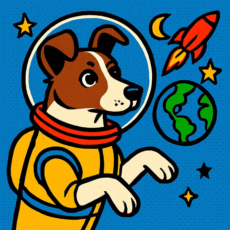 A stray dog named Laika was the first creature to orbit Earth.