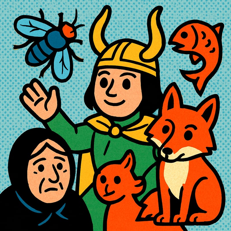 Loki was a shapeshifting trickster who could turn into almost any animal.