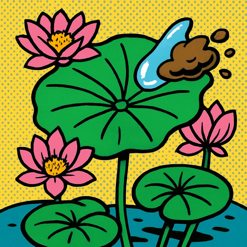 Lotus leaves are so waterproof that mud literally slides off them.