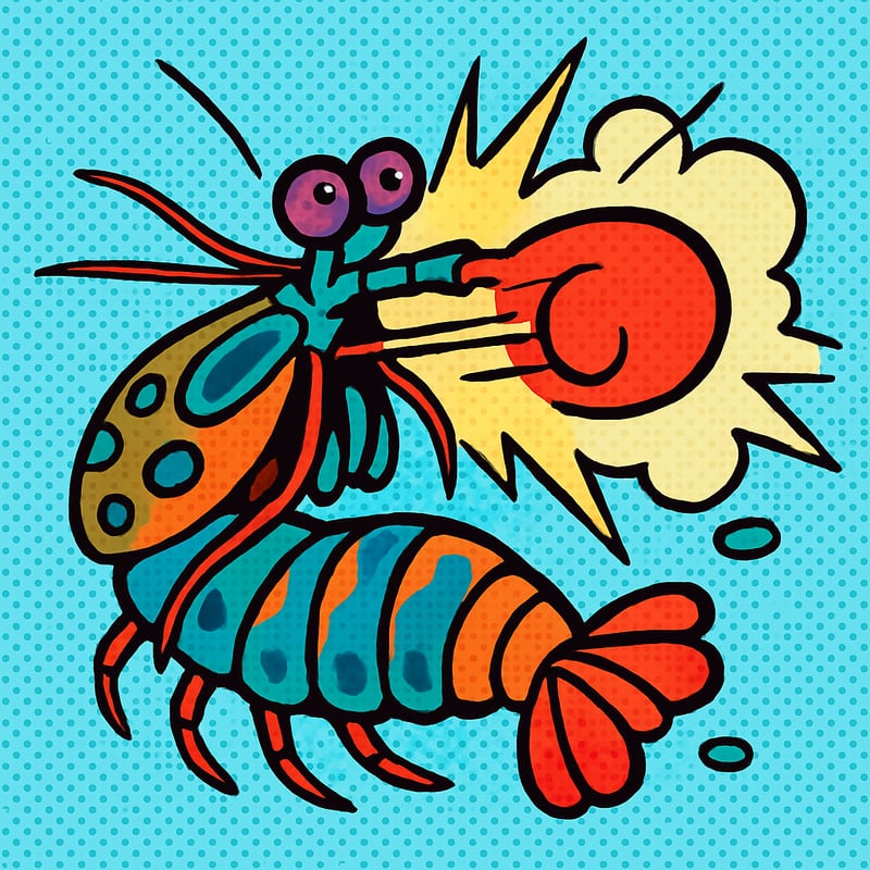 A mantis shrimp punches as fast as a speeding bullet.