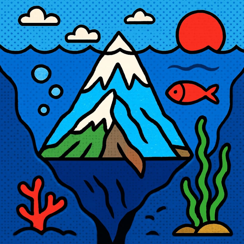 The Mariana Trench is deeper than Mount Everest is tall.