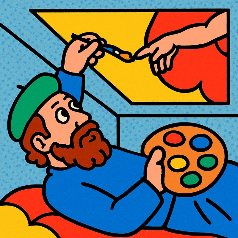 Michelangelo painted the Sistine Chapel ceiling standing up — not lying on his back.