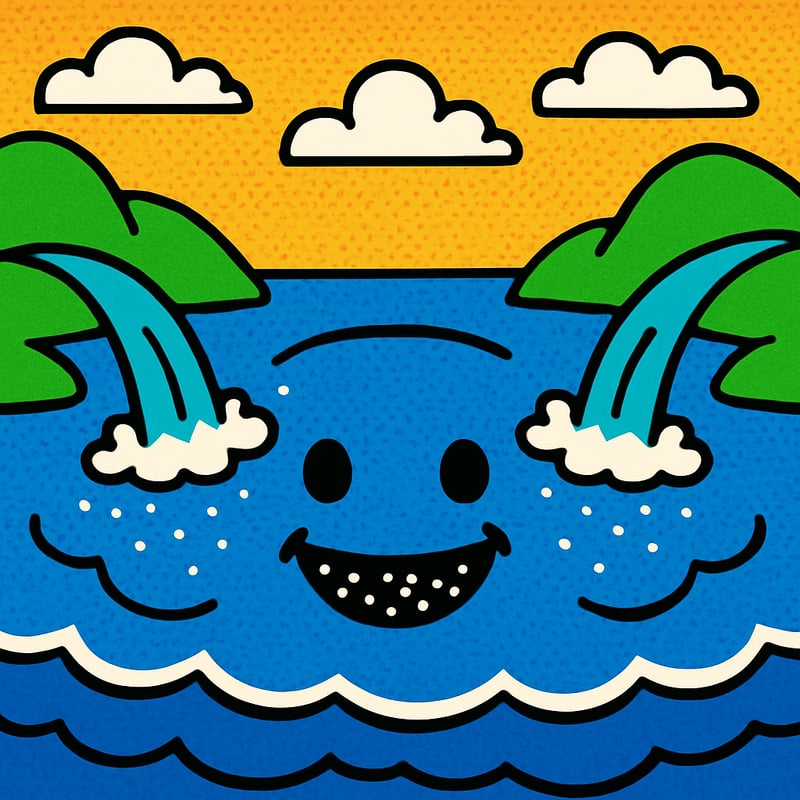 The ocean is salty because rivers keep washing salt into it.