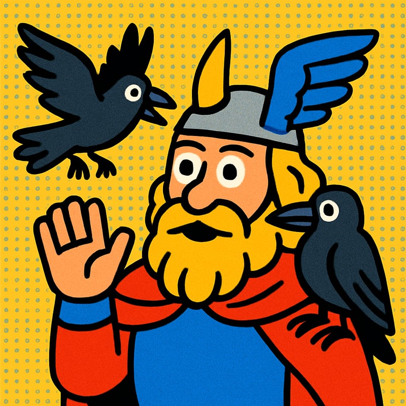Odin had two ravens who flew around the world and reported the news.
