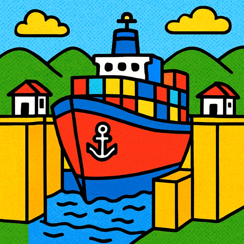 The Panama Canal lifts giant ships 85 feet uphill on its journey across.
