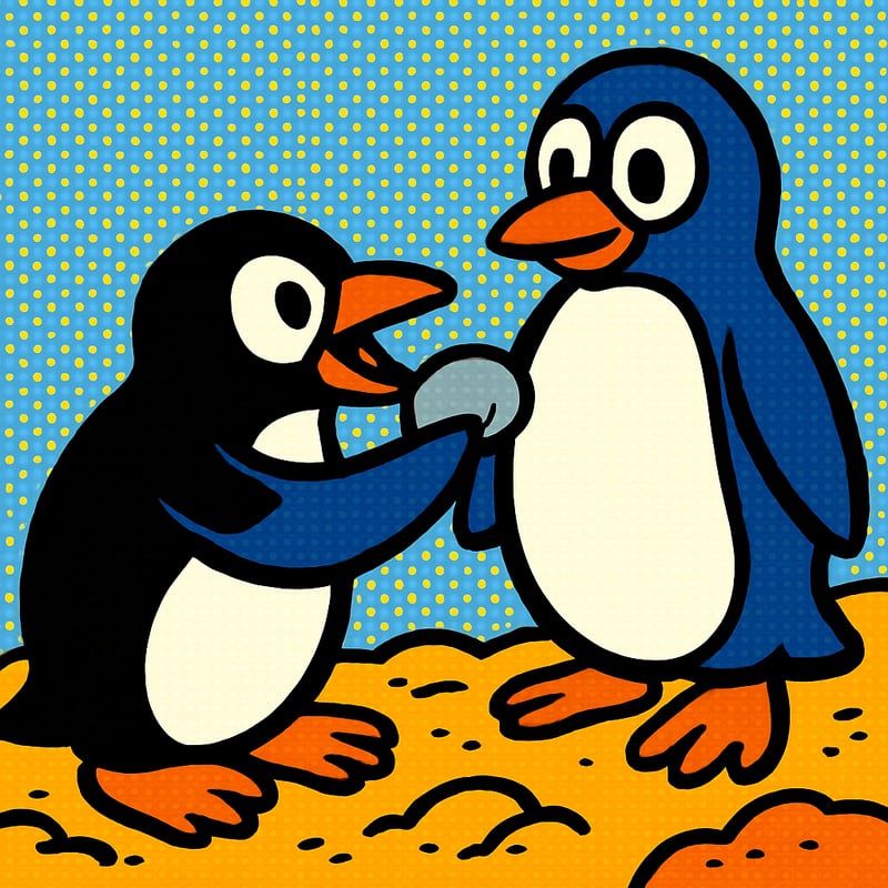 Male penguins propose by finding the perfect pebble.