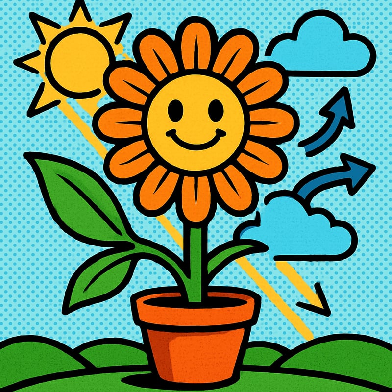 Plants make food out of sunlight and air.