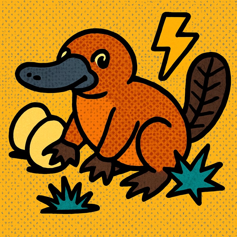 The platypus lays eggs, hunts with electricity, and is mildly venomous.