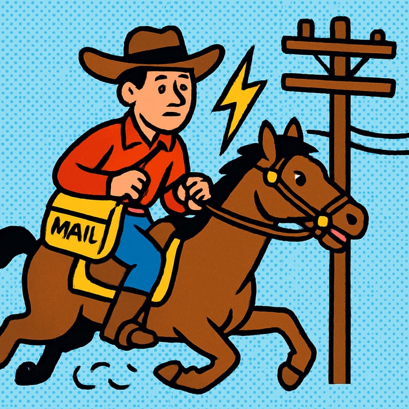 The Pony Express was killed off by the telegraph after just 18 months.
