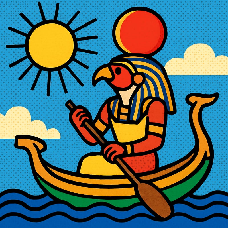 The ancient Egyptians believed the sun god Ra sailed across the sky in a boat.