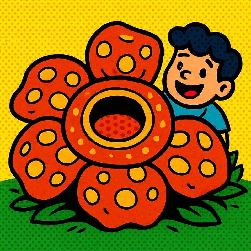 The world's biggest flower can be wider than a car tyre - and smells like rotting meat.